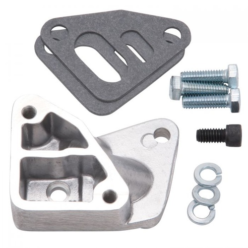 Edelbrock EGR Adapter, Cast Aluminium, Natural, for Use On Performer Carb, For Chevrolet, Small Block, Each