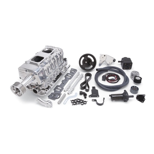 Edelbrock SUPERCHARGER, SC SBC VORTEC TVS2300 EFI INTERCOOLED DUAL FLANGE TB W/OUT ELECTRONICS POLISHED