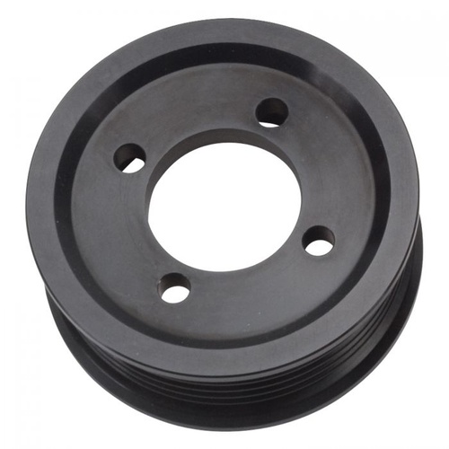 Edelbrock Supercharger Pulley, E-Force Competition, Aluminium, Black, Serpentine, 6-Groove, 3.00 in. Diameter, For Ford, Each