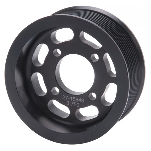 Edelbrock Supercharger Pulley, E-Force Competition, Serpentine, Aluminium, Black Anodized, 3.750 in. O.D., Each