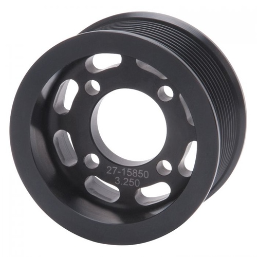 Edelbrock Supercharger Pulley, E-Force Competition, Serpentine, Aluminium, Black Anodized, 3.250 in. O.D., Each