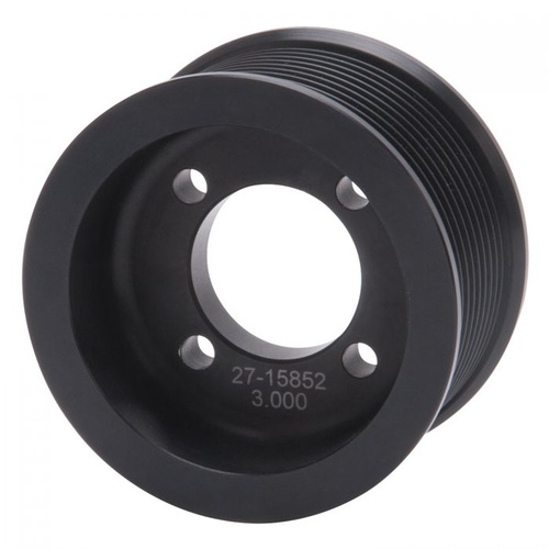 Edelbrock Supercharger Pulley, E-Force Competition, Serpentine, Aluminium, Black Anodized, 3.00 in. O.D., Each