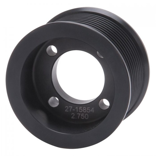 Edelbrock Supercharger Pulley, E-Force Competition, Serpentine, Aluminium, Black Anodized, 2.75 in. O.D., Each
