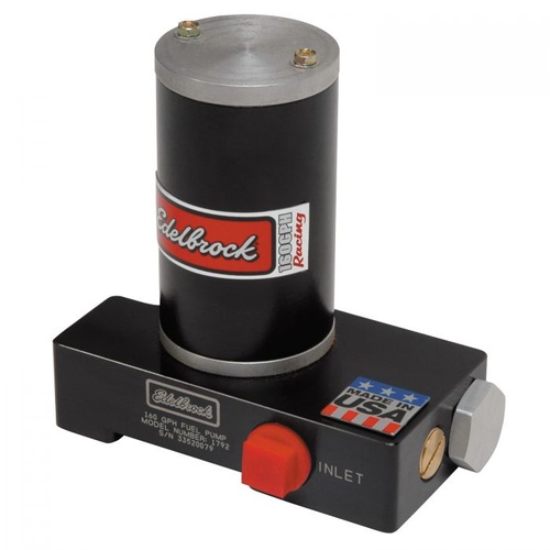 Edelbrock Fuel Pump, Electric, External, Aluminium, Black, 12 psi Max. Pressure, for Carbureted Applications, Each