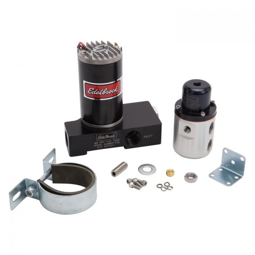 Edelbrock Fuel Pump, 160 gph, 12 psi, Fuel Pressure Regulator, Kit