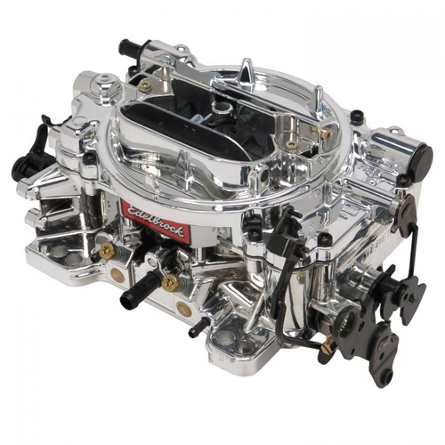 Edelbrock Carburetor, Thunder Series AVS, 500 cfm, Square Bore, Manual Choke, 4-Barrel, Silver, Each