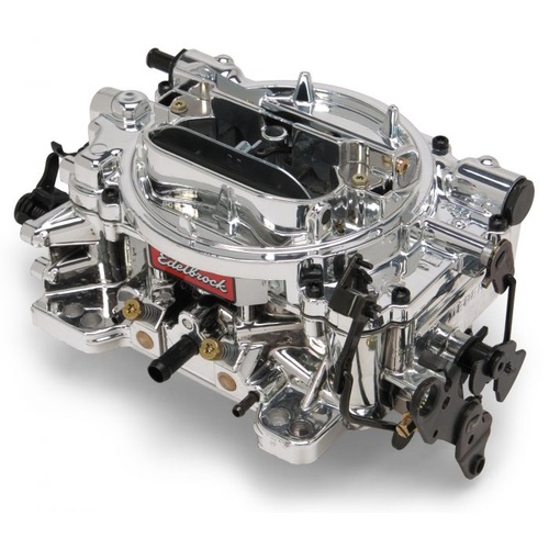 Edelbrock Carburetor, Thunder AVS, 800 cfm, Square Bore, Manual Choke, 4-Barrel, EnduraShine, Each