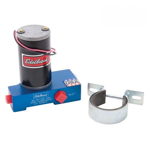 Edelbrock Fuel Pump, Quiet-Flo, Electric, 12 psi, 160 gph, 1/2 in. NPT Female Threads Inlet/Outlet, Blue Anodized, Each