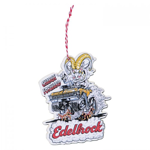 Edelbrock Air Freshener, Charge Forward Logo, Vanilla Scent, Cardboard, Each