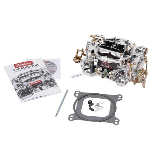 Edelbrock Carburetor, AVS 2, 500 cfm, 4-Barrel, Square Bore, Manual Choke, Annular Boosters, Endurashine, Non-EGR, Each