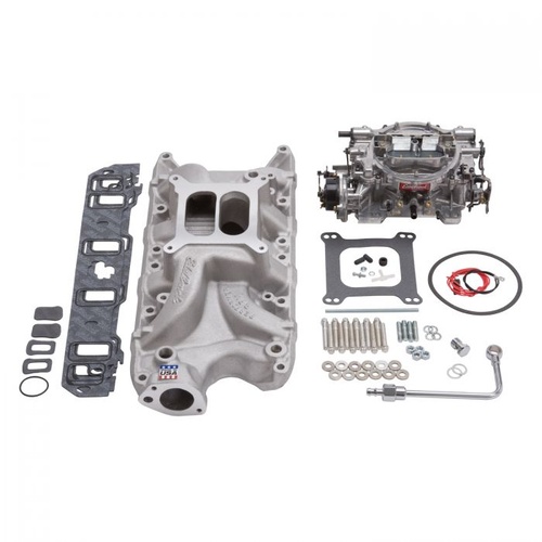 Edelbrock Carburetor and Manifold Combo, Performer RPM Manifold, 800 cfm AVS2 Carb, For Ford, 289, 302, Kit