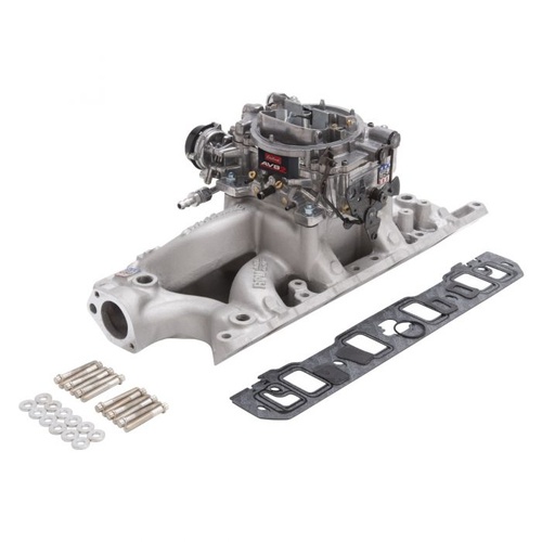 Edelbrock Carburetor and Manifold Combo, Performer RPM Air-Gap Manifold, 800 cfm AVS2 Carb, For Ford, 289, 302, Kit