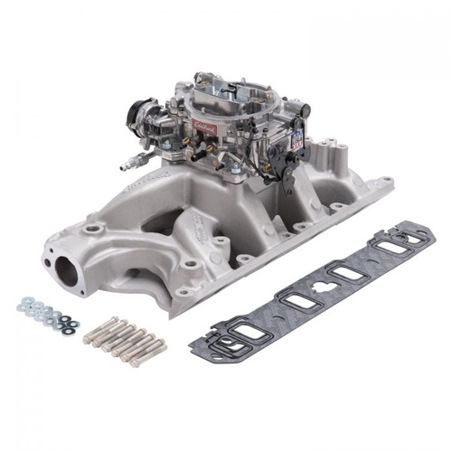 Edelbrock Carburetor and Manifold Combo, Performer RPM Air-Gap Manifold, 800 cfm AVS2 Carb, For Ford, 351W, Kit