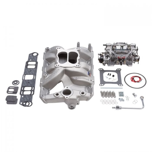 Edelbrock Carburetor and Manifold Combo, Performer RPM Manifold, 800 cfm AVS2 Carb, For Pontiac, V8, Kit