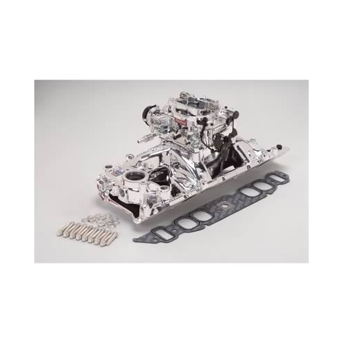 Edelbrock Carburetor and Manifold Combo, RPM Air-Gap Manifold, 800 cfm AVS2 Carb, For Chevrolet, Big Block, Oval Port, Kit