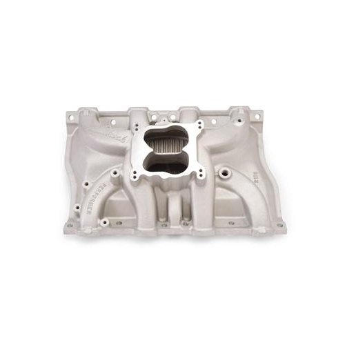Edelbrock Intake Manifold, Performer, Dual Plane, Aluminium, 4-Barrel, Square/Spread Bore, For Cadillac, 472, 500, Each