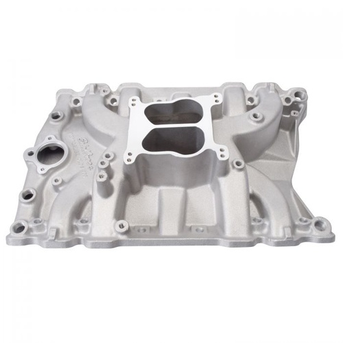 Edelbrock Intake Manifold, Performer, Dual Plane, Aluminium, Square/Spread Bore Flange, For Oldsmobile, 400, 425, 455, Each