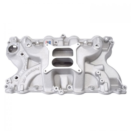 Edelbrock Intake Manifold, Performer, Dual Plane, Aluminium, Natural, Square Bore, For Ford, 385 Series Big Block, 429, 460