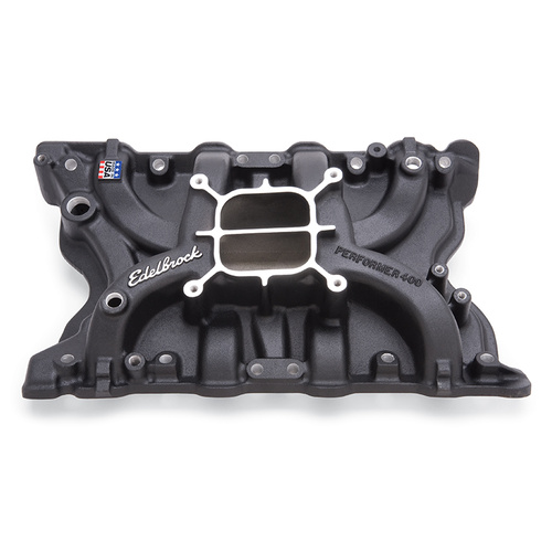 Edelbrock INTAKE MANIFOLD, XX PERFORMER 400 W/O EGR BLACK