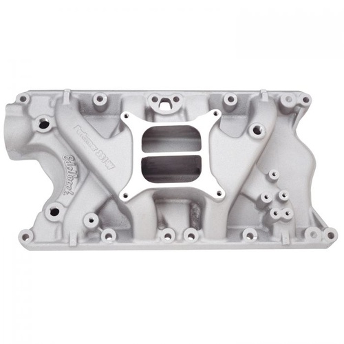 Edelbrock Intake Manifold, Performer, Dual Plane, Aluminium, Natural, Square Bore, For Ford, 351W, Each