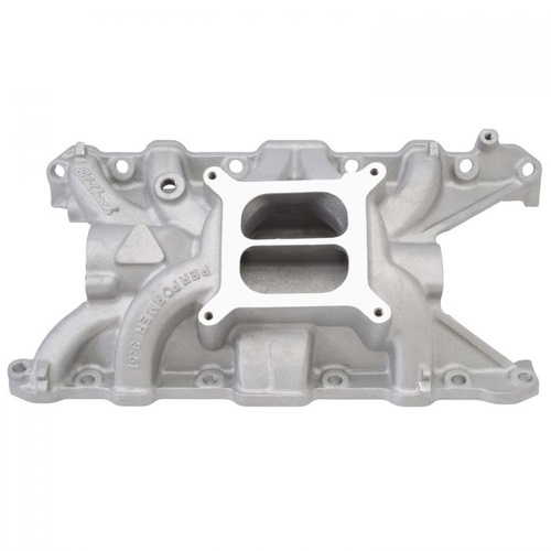 Edelbrock Intake Manifold, Performer, Dual Plane, Aluminium, Natural, Square Bore, For Buick, For Land Rover, For Oldsmobile, 3.5L