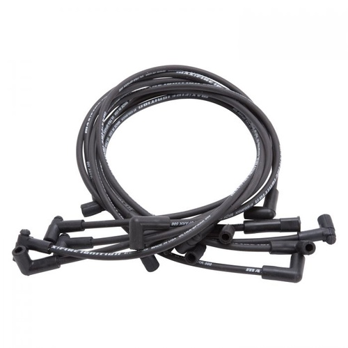 Edelbrock Spark Plug Wires, Max-Fire Ultra Spark, Spiral Core, 500 ohms, 8.5mm, Black, HEI, GM V8, SB, Set