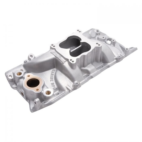 Edelbrock Intake Manifold, Performer, Marine, Dual Plane, Aluminium, Natural, Spread Bore, For Chevrolet, 396-454, Oval Port, Each