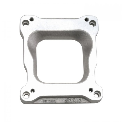 Edelbrock Carburetor Adapter, Competition, Aluminium, Q-Jet Carb To Square Bore Single Plane Intake, 0.75 in. Thick, Each