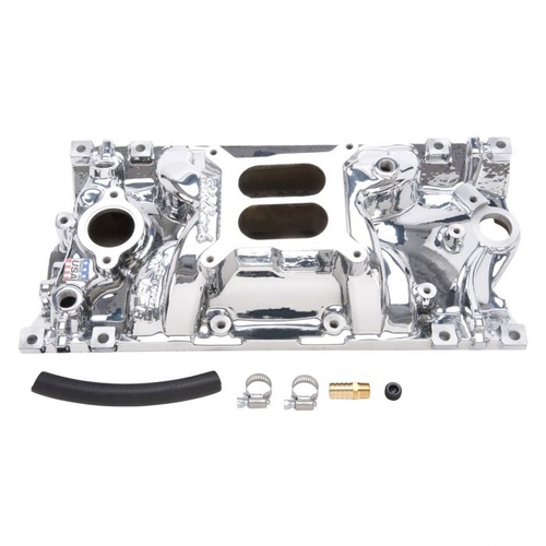 Edelbrock Intake Manifold, Performer EPS Vortec, Dual Plane, Aluminium, EnduraShine, For Chevrolet, Vortec, E-Tec, Each