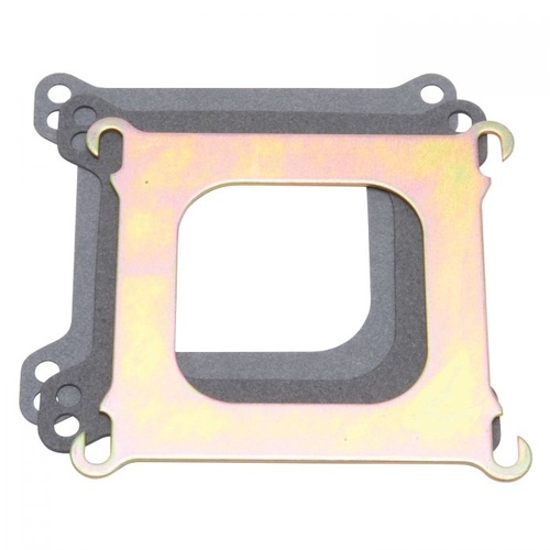 Edelbrock Carburetor Sealing Plate, Open Center, Square Bore Carburetor, Spread Bore Manifold, .063 in. Thick, Each