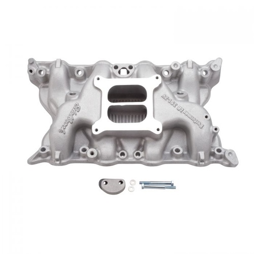 Edelbrock Intake Manifold, Performer, Dual Plane, Aluminium, Natural, Square Bore, For Ford, 351C, 2V, Each