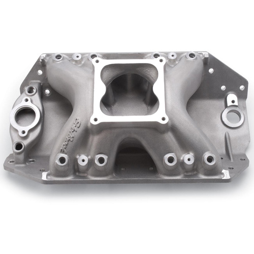 Edelbrock INTAKE MANIFOLD, XX MANIFOLD BIG VICTOR EFI BBC W/BIG CHIEF OR BIG DUKE CYL HEADS 9.8in. DECK DOMINATOR FLANGE SM PORT