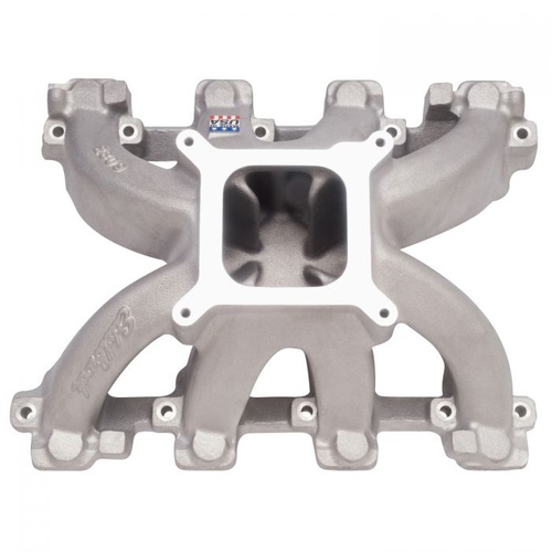 Edelbrock Intake Manifold, Super Victor, Single Plane, Aluminium, Natural, Square Bore, For Chevrolet, Small Block, LS1, Each