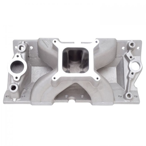 Edelbrock Intake Manifold, Super Victor Bowtie, Vortec Heads, Single Plane, Aluminium, Natural, For Chevrolet, Small Block, Each