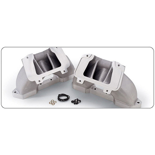 Edelbrock Intake Manifold Two-Piece Single Plane 4-barrel Square Bore For Chevrolet Small Block Brodix 13 degree All Pro