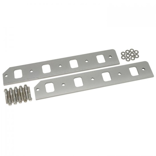 Edelbrock Spacers, Intake Manifold, Aluminium, Natural, 9.500 in. Height, For Ford, 351C, Yates SC-1 Heads, Kit