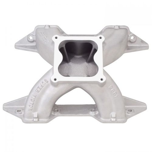 Edelbrock Intake Manifold, Super Victor, Single Plane, Aluminium, Natural, Dominator Flange, Mopar, 413-440 CID, Each