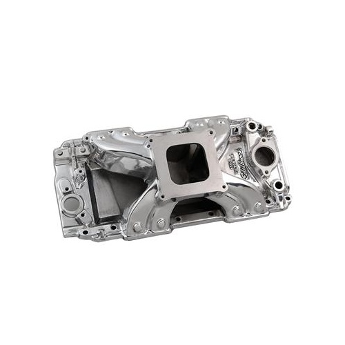 Edelbrock Intake Manifold, Victor Jr. 454-R, Single Plane, Aluminium, Polished, Rectangular Port, For Chevrolet, Big Block, Each