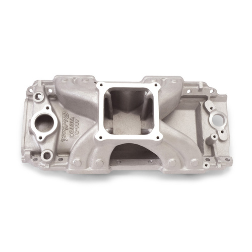 Edelbrock Intake Manifold, Victor 454-R, Single Plane, Aluminium, Natural, Dominator, Standard Deck, For Chevrolet, Big Block, Each