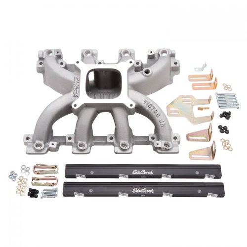 Edelbrock Intake Manifold, Victor Jr. LS1 EFI, Aluminium, Natural, Multi-Port, For Chevrolet, LS, 5.7L, Each