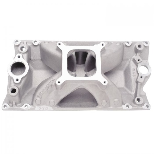 Edelbrock Intake Manifold, Super Victor, Single Plane, Aluminium, Natural, for Use On Vortec or E-Tec Heads, For Chevrolet, 5.7L