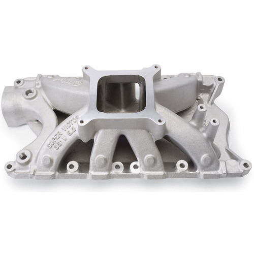 Edelbrock Intake Manifold Super Victor Single Plane Aluminium Square Bore Fits 9.2 in. Deck Height Only For Ford 351W