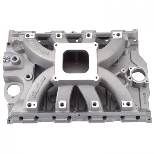 Edelbrock Intake Manifold, Victor FE EFI, Multi-Port, Aluminium, Natural, Square Bore, For Ford, FE Big Block, Each