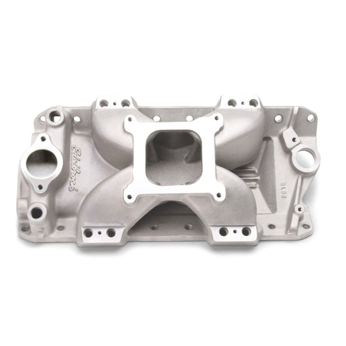 Edelbrock Intake Manifold Victor Single Plane Aluminium Natural Square Bore For Chevrolet 302/327/350/400 Each