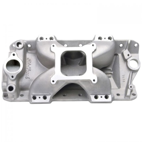 Edelbrock Intake Manifold, Victor E EFI, Aluminium, Natural, Multi-Port, For Chevrolet, Small Block, Each