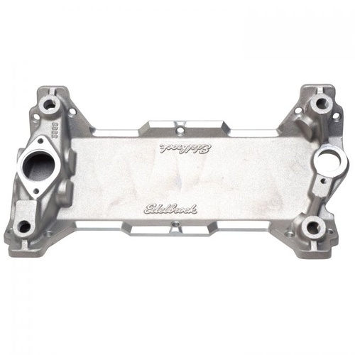 Edelbrock Intake Manifold, Victor, Single Plane, Aluminium, Natural, Square Bore, For Chevrolet, 302/327/350/400, Each
