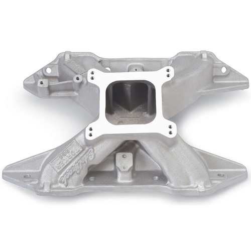 Edelbrock Intake Manifold Torker Single Plane Aluminium Natural Square Bore Mopar 361/383/400 Each