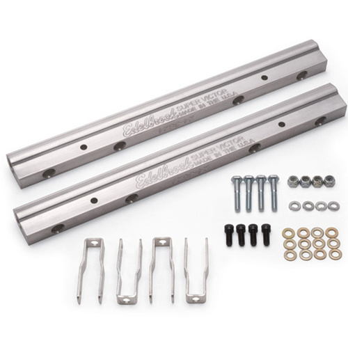 Edelbrock Fuel RaiFor Holden Commodore LS Big Victor EFI Aluminium Clear Anodized For Chevrolet Big Block Pair