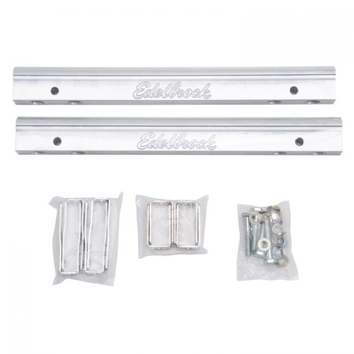 Edelbrock Fuel Rails, Super Victor EFI, Aluminium, Clear Anodized, For Pontiac, V8, Pair