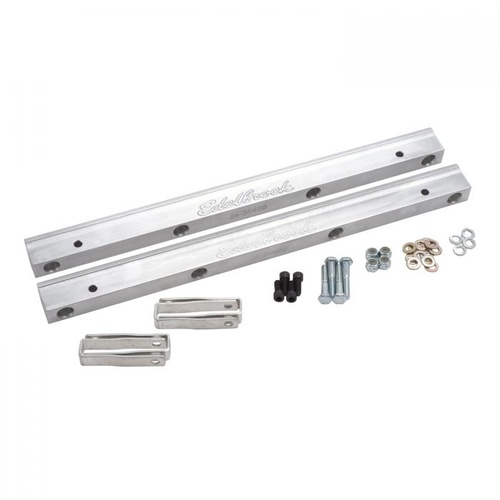 Edelbrock Fuel Rails, Torker II EFI, Aluminium, Clear Anodized, For Ford, 429, 460, Pair